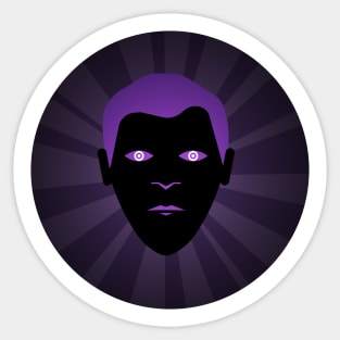 Black face Sticker